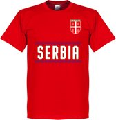 Servië Team T-Shirt - Rood - XL