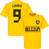 België Lukaku 9 Team T-Shirt - Geel - XS