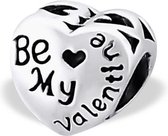 Be my valentine bead | Bedel | Zilverana | geschikt voor Biagi , Pandora , Trollbeads armband | 925 zilver