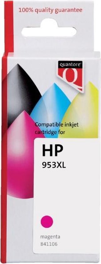 Quantore Inktcartridge quantore hp 953xl f6u17cn hc rood - Blister a 1 stuk