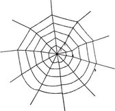 Halloween Zwart decoratie spinnenweb groot 150 cm - Horror/Halloween decoratie/versiering