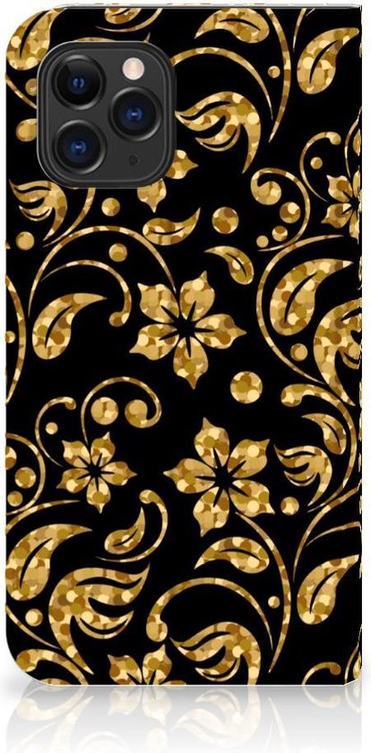 iPhone 11 Pro Smart Cover Fleurs dorées