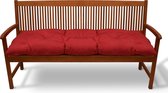 Beautissu Bankkussen Flair BK – Zitkussen Tuinkussen 150x50x8 cm rood - kussen voor tuinbank