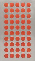 400x Rode ronde sticker etiketten 8 mm - Kantoor/Home office stickers - Paper crafting - Scrapbook hobby/knutselmateriaal