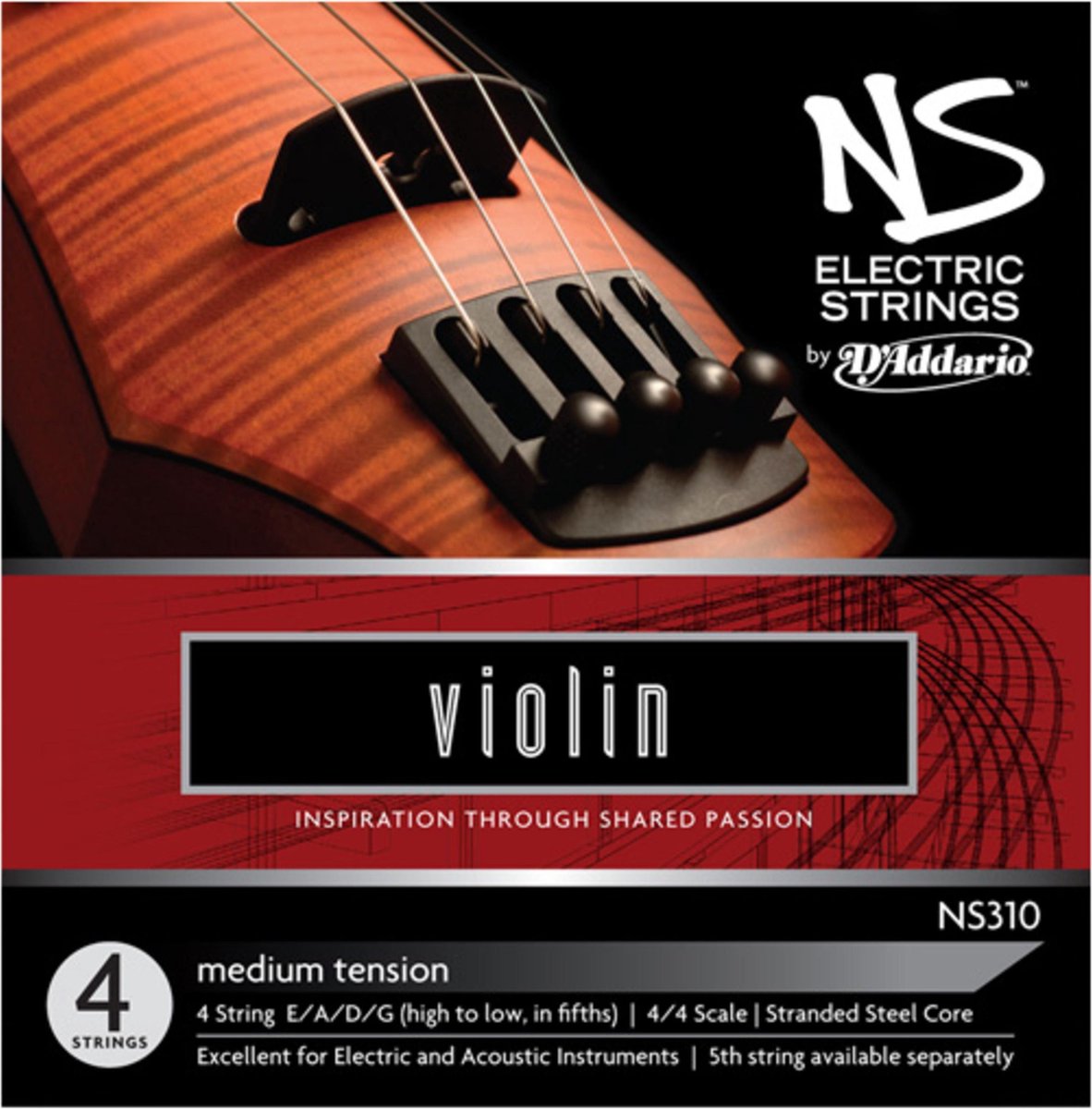 D'Addario Orchestral NS310 Electric Violin Saiten - Snarenset voor viool