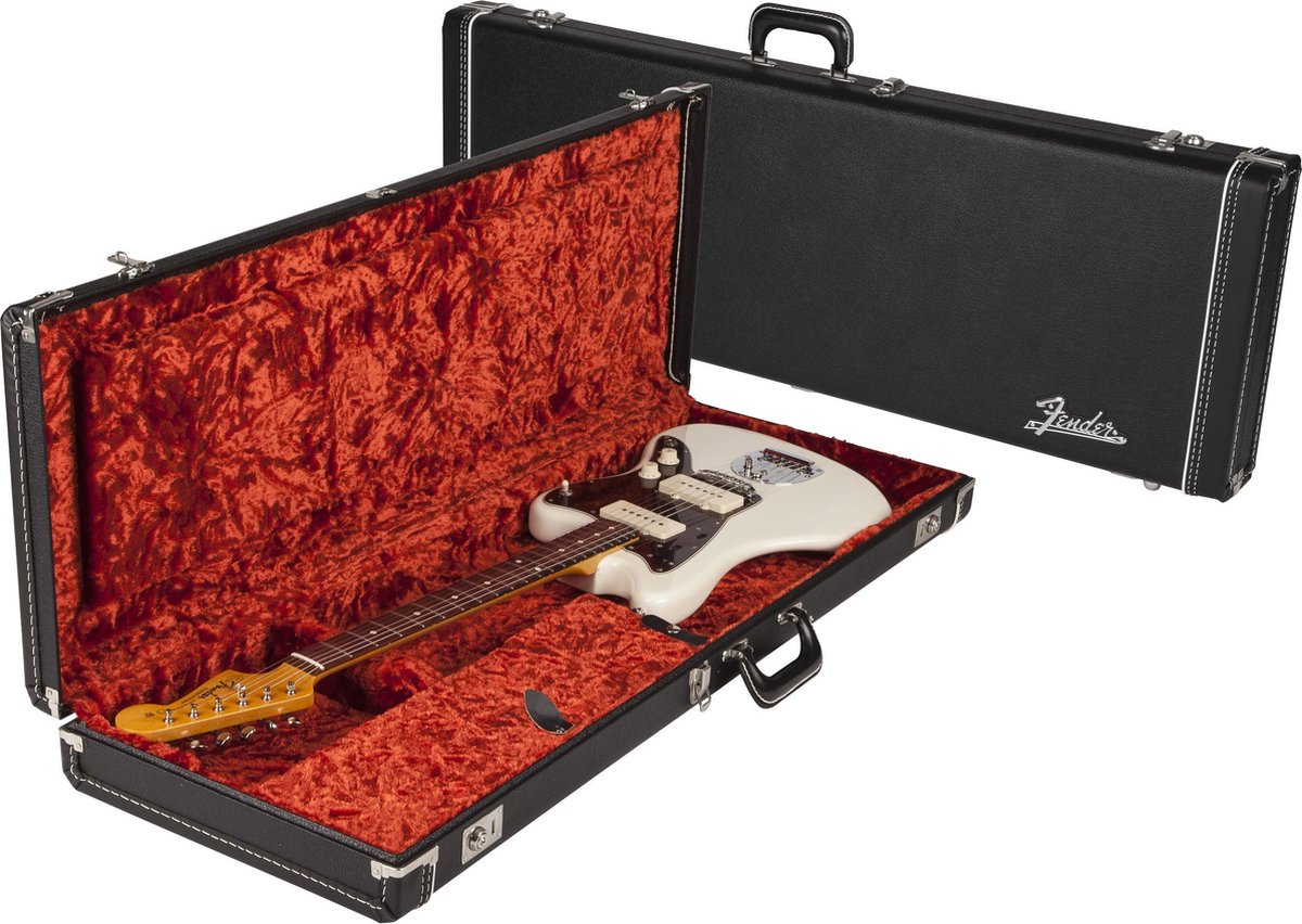 Fender Deluxe Hardshell case Tolex zwart Tolex, Jaguar/Jazzmaster