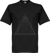 Alziend Oog T-Shirt - Zwart - L