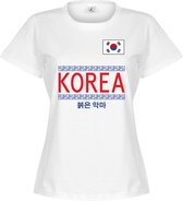 Zuid Korea Team Dames T-Shirt - Wit - XXL
