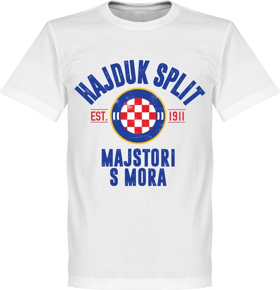 Hajduk Split Established T-Shirt - Wit - 4XL