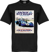 Jackie Stewart Poster T-Shirt - Zwart - XXXL