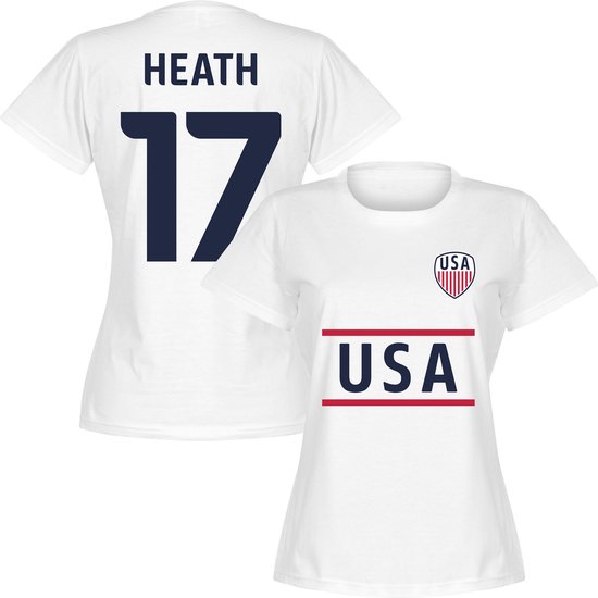 Verenigde Staten Heath 17 Team Dames T-Shirt - Wit - S