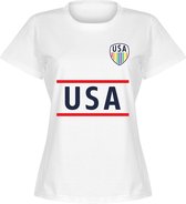 USA Team Pride Dames T-Shirt - Wit - S