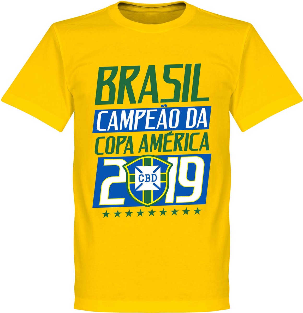 Brasil Campeao 2019 T-Shirt - Geel - XS