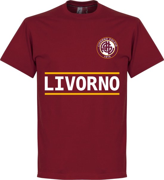 Livorno Team T-Shirt - Bordeaux Rood - L