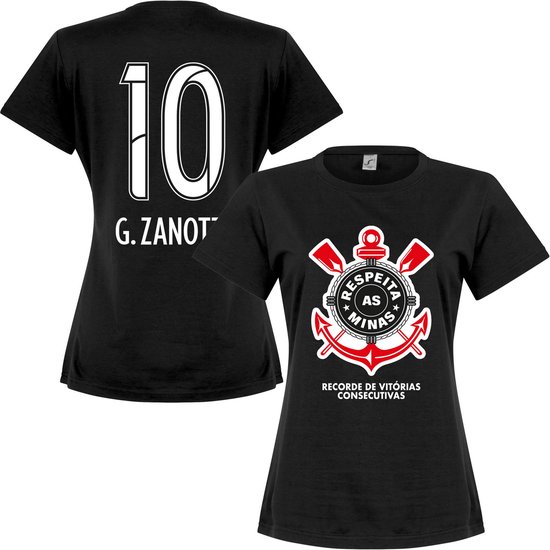 Corinthians G. Zanotti 10 Minas Dames T-Shirt - Zwart - S