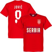 Servië Jovic 9 Team T-Shirt - Rood - XXXL