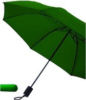 2x Opvouwbare paraplus donkergroen 85 cm - Uitklapbare paraplu's