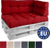 Beautissu Style – Palletkussen Zitkussen Rood 120x80 cm voor Palletbank – Matraskussen Kwaliteit