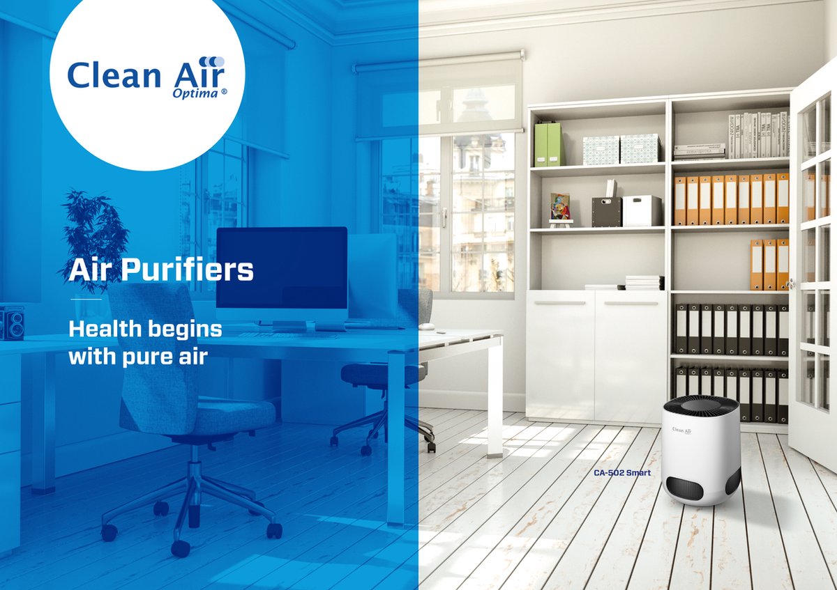 Clean Air Optima® CA-502 Desktop Smart - Intelligente HEPA Ionisator Luchtreiniger - 360° Airflow - Extreem stil met sleepmode! <10dB(A)! thumbnail 7