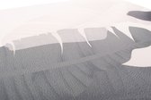 Luxe placemats lederlook - 6 stuks - dubbelzijdig wit met bladeren/bruin - rechthoekig - 45 x 30 cm - leer - leatherlook placemat