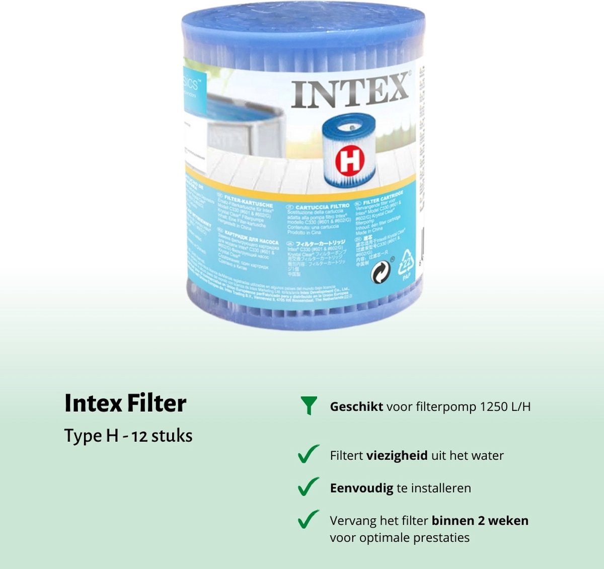 Accessoires voor Intex Easy Set Zwembad - 183x51 cm - Rond - Opblaasbaar - Walvis - Intex - 26102NP - Zwembadfilterpomp - Testrips - Afdekzeil - Filters - Chloordrijver - Chloor – foto 6