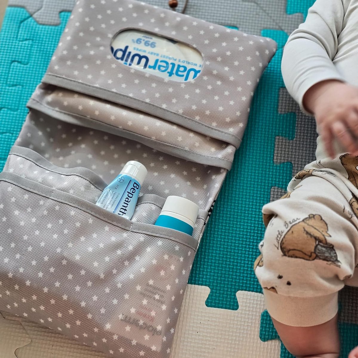 Luiertas Organizer En Cosmetische Tas 2-In-1, Kleine Luiertas Voor Onderweg Met Ophanglus, Tas Vochtige Doekjes Voor Onderweg (Eenhoorn