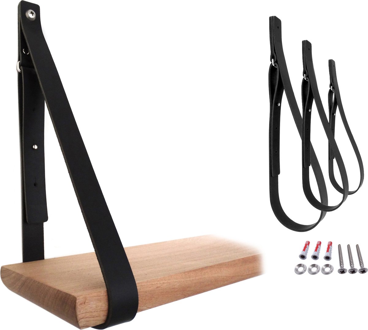 NOOBLU SHELV plankdragers - set van 3 - Charcoal black