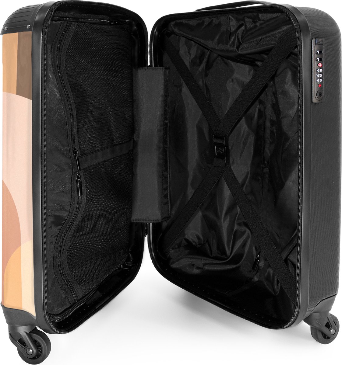 NoBoringSuitcases.com - Oranje koffer dames - Origineel cadeau voor vrouwen - Past binnen 55x40x20 cm / 55x35x25 cm - Trolley handbagage - Cabin size reisbagage - Valiezen met wieltjes volwassenen - Harde reiskoffer op wielen - Rolkoffer lichtgewicht – foto 4