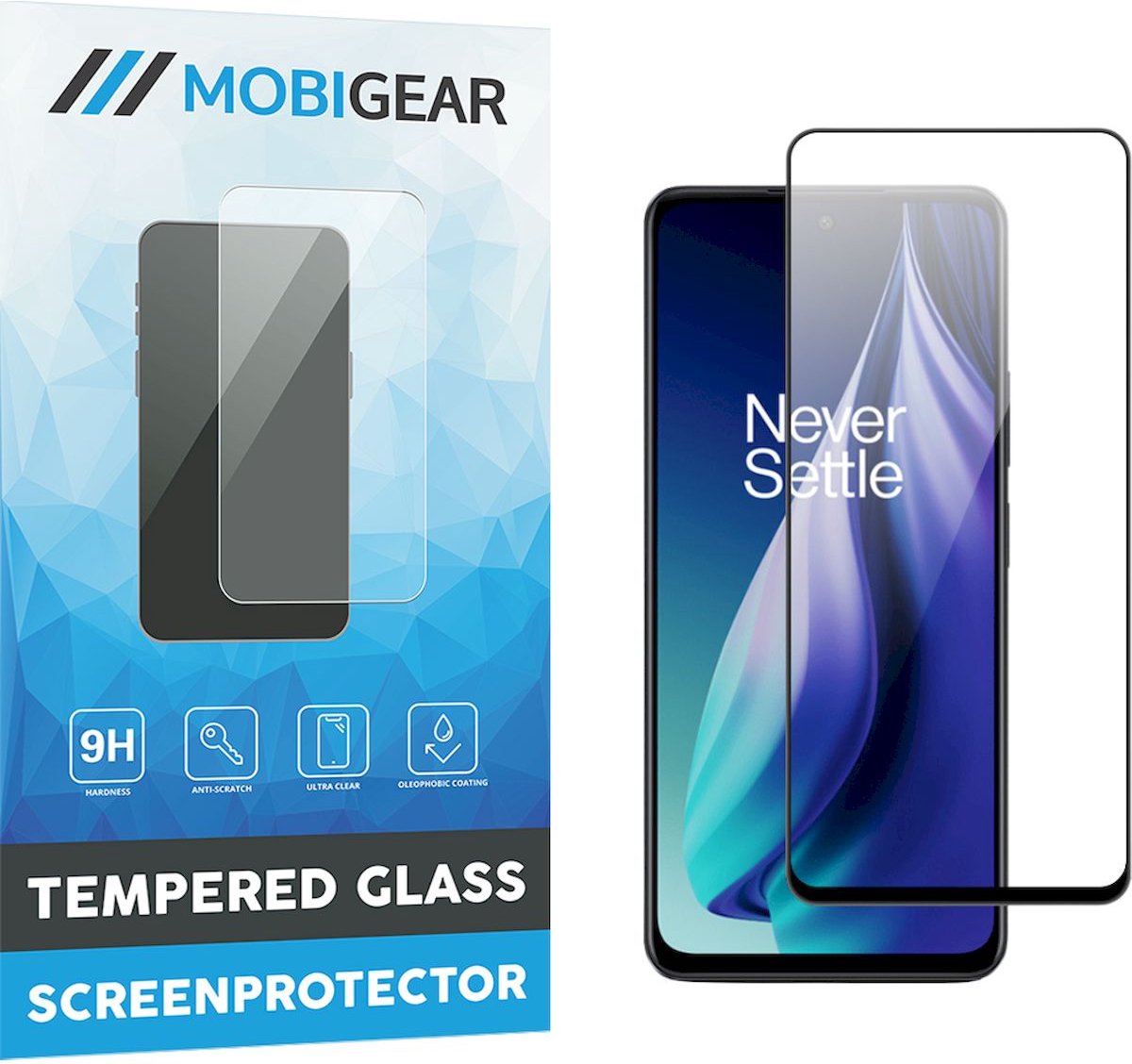 Mobigear Screenprotector geschikt voor OnePlus Nord N30 SE Glazen | Mobigear Premium Screenprotector - Case Friendly - Zwart