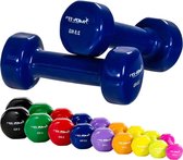 Bol.com 2 set vinyl halters - 9 gewichts- en kleurvariaties - 2x 05kg tot 2x 5kg met vinyl oppervlak Dumbbell aanbieding