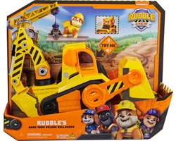 foto van Rubble & Crew - Blafwerf Bulldozer met lichten, geluiden en Rubble-figuurtje - bouwspeelgoed - PAW Patrol speelgoed
