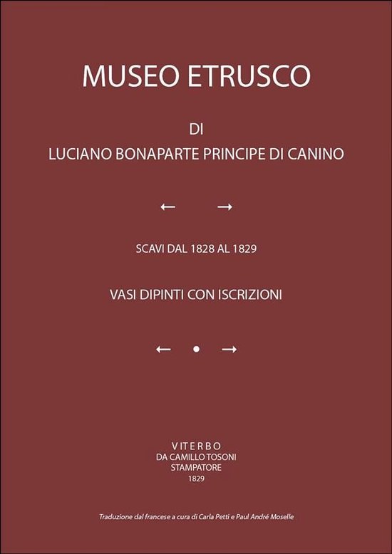 MUSEO ETRUSCO. Vasi dipinti con iscrizioni. Traduzione dal f ... - cover