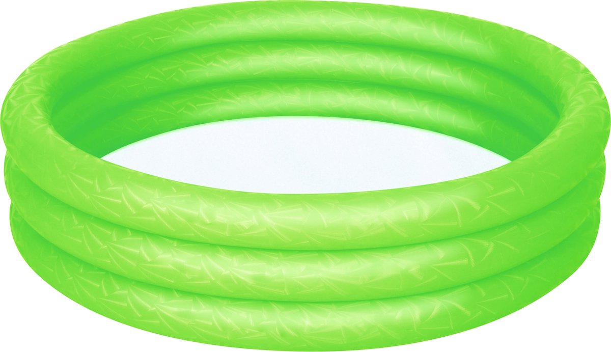Bestway opblaasbaar kinder zwembad 122 cm doorsnede - 3 rings in de kleur rood of blauw – foto 6