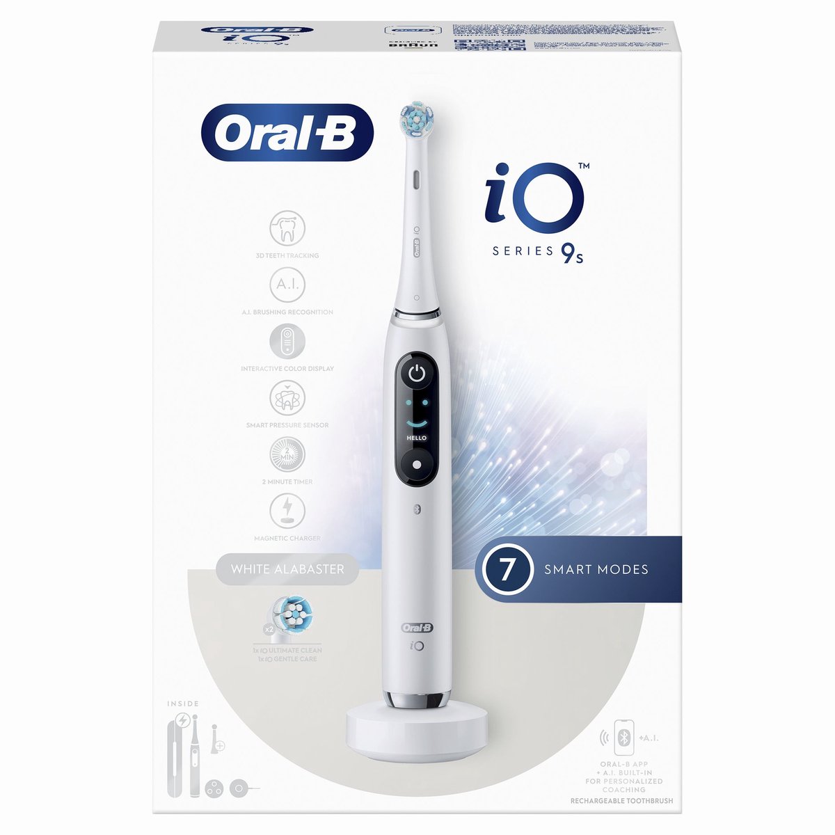 Oral-B iO 9S Roterende-oscillerende Tandenborstel Wit - afbeelding 3