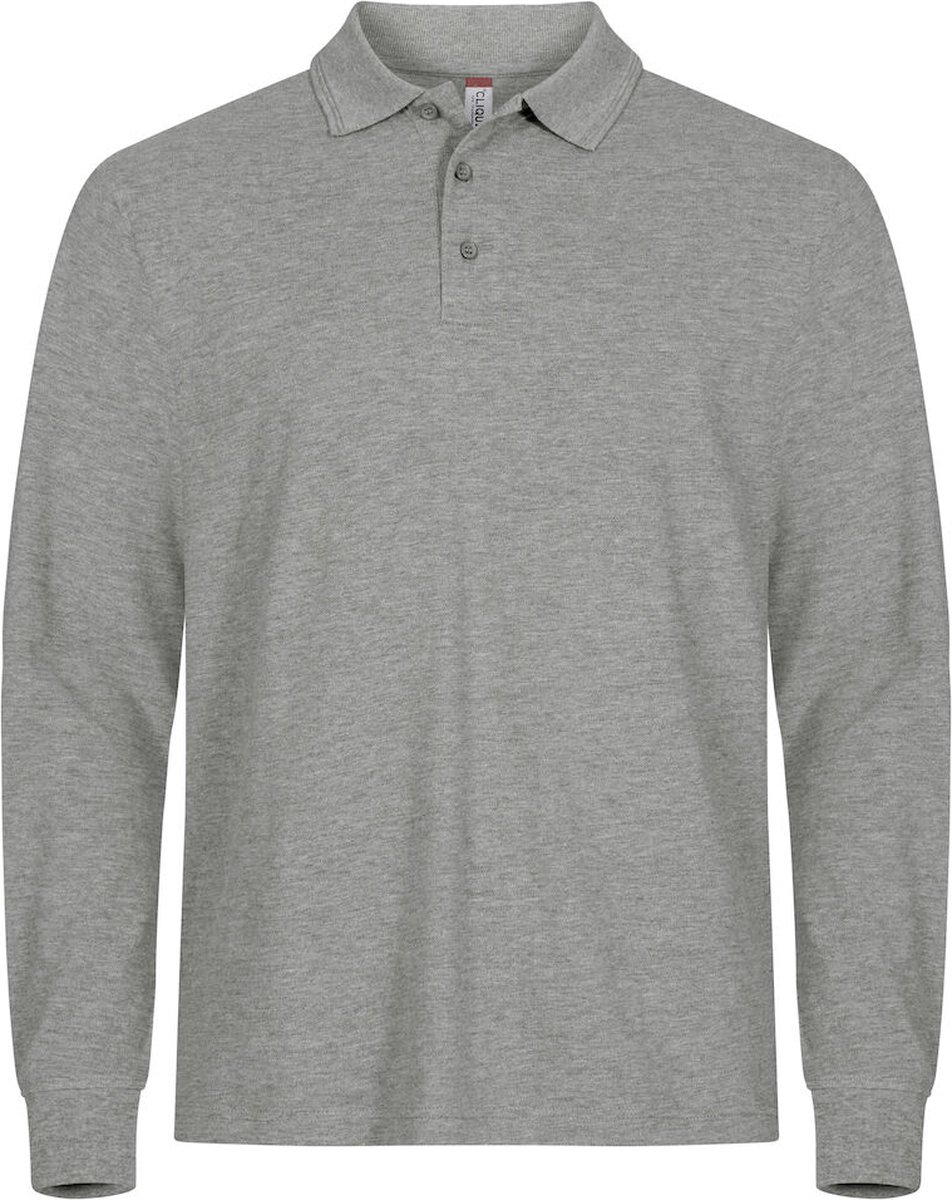 Clique Manhattan L/S 028252 - Grijsmelange - 5XL