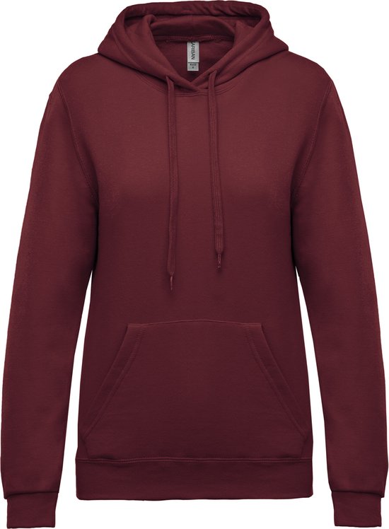 Pull à capuche femme, Hoodie, K473, couleur WineRED, taille XS