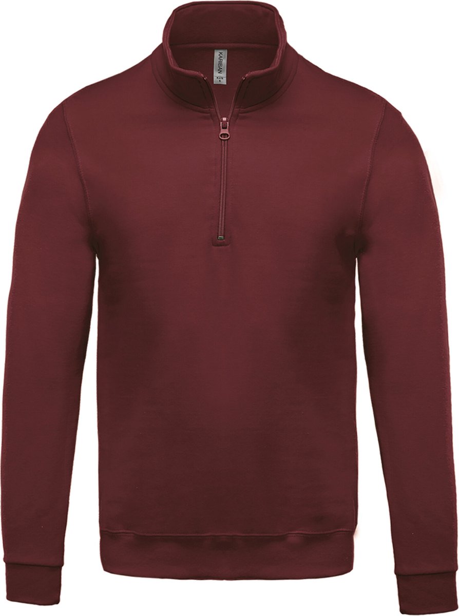 Kariban Sweater met ritskraag K478 - Wine - L