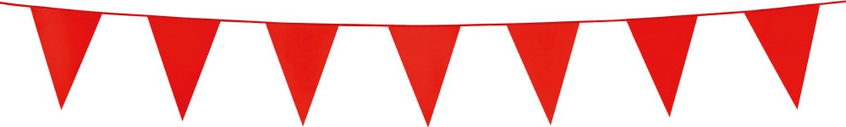 Mini Vlaggenlijn Rood 3 meter - Verjaardag Feest Party Festival Poolparty Decoratie