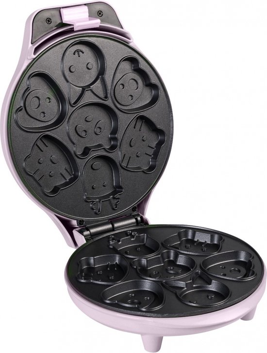 Bestron Wafelijzer - AAW700P - 700W- Mini cakes - Dierenvormpjes - Roze - 5 jaar garantie van Bestron — afbeelding 5