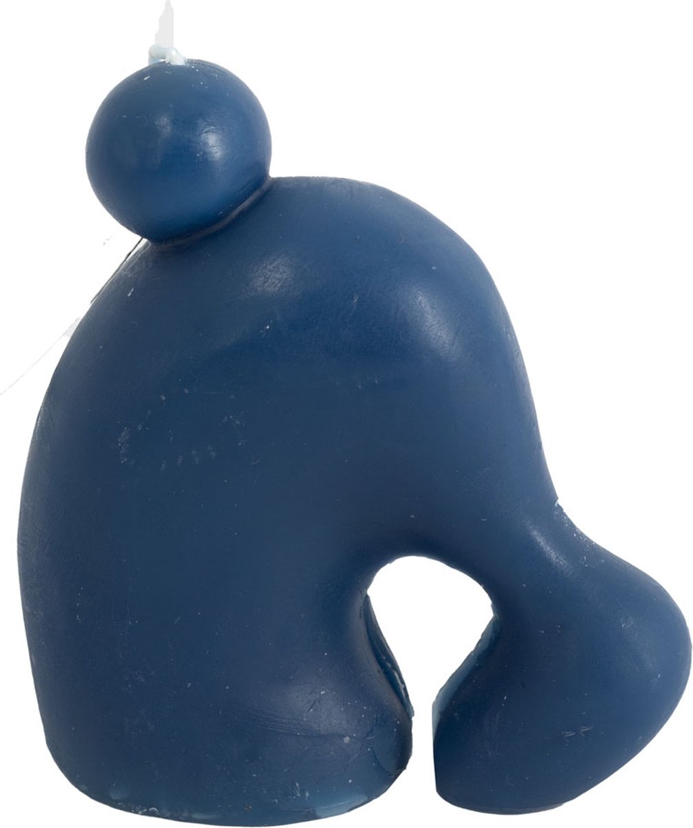 HomeBound by KY | Kaars organisch blauw | 11x5x10,5cm | figuurkaars organisch