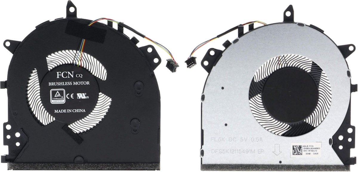 CPU koeler geschikt voor Asus 13NB0KA0AM0811