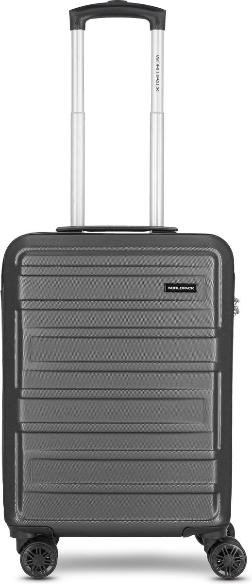 Worldpack New York 2.0 4 wielen Cabinewagen S 55 cm - Harde bagage - Combinatieslot - black-metallic
