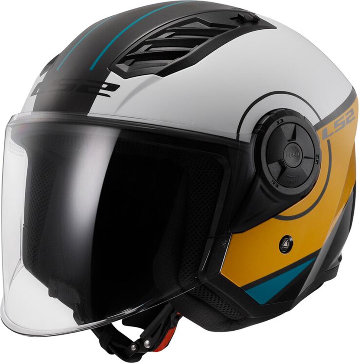 LS2 OF616 AIRFLOW II COVER WHITE BROWN-06 XXL - Maat 2XL - Helm