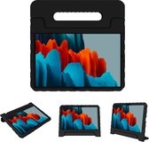 iMoshion Tablet Hoes Kinderen Geschikt voor Samsung Galaxy Tab S8 / Tab S7 - iMoshion Kidsproof Backcover met handvat - Zwart