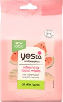 Yes To Watermelon - Refreshing Facial Wipes - VEGAN - Alle Huidtypen - Gezichtsreiniging - 40 Wipes - Reinigingsdoekjes