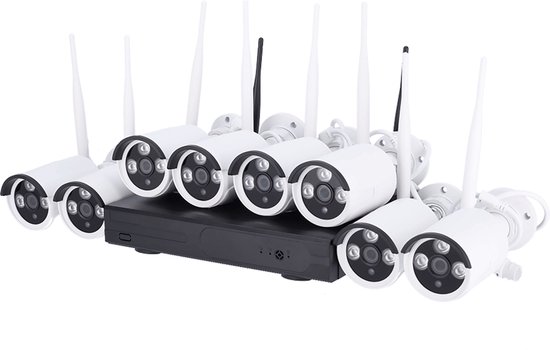 NIVIAN 2K Dual gemotoriseerde WLAN-bewakingscamera voor binnen, dubbele