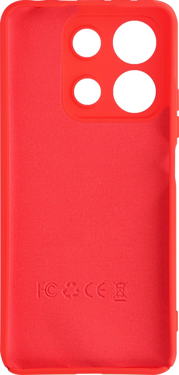 Avizar Hoes Geschikt voor Xiaomi Redmi Note 13 5G Halfstijve zachte aanraking, Rood
