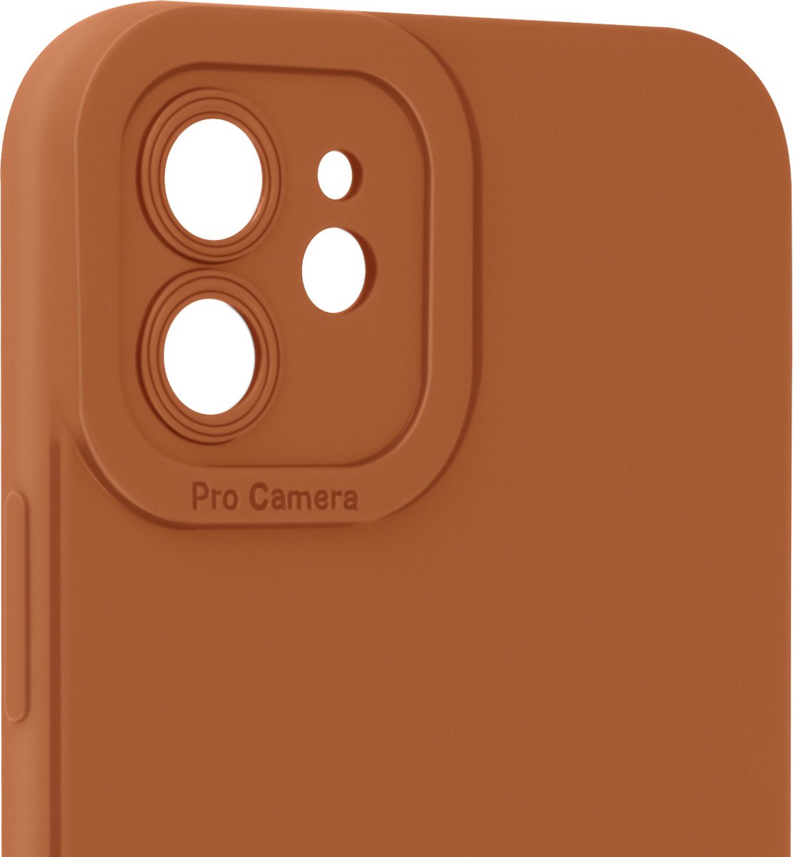 Avizar Hoes Geschikt voor iPhone 12 Mat Beschermde Camera, Lichtbruin