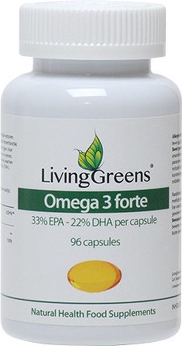 Bol.com Livinggreens Omega 3 visolie forte 96 Capsules aanbieding