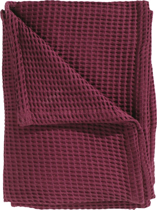Heckettlane Wafel Plaid - 180x260 cm - Marron Red